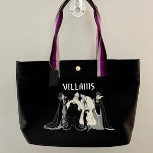NWT COACH Disney Villains Black Tote